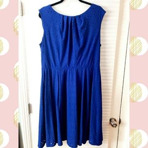 Royal Blue Eyelet Dress
